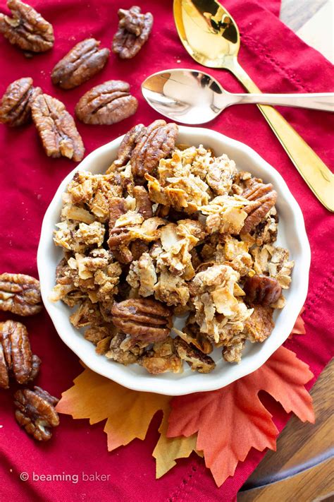 Maple Pecan Paleo Granola Recipe Gluten Free Vegan Beaming Baker