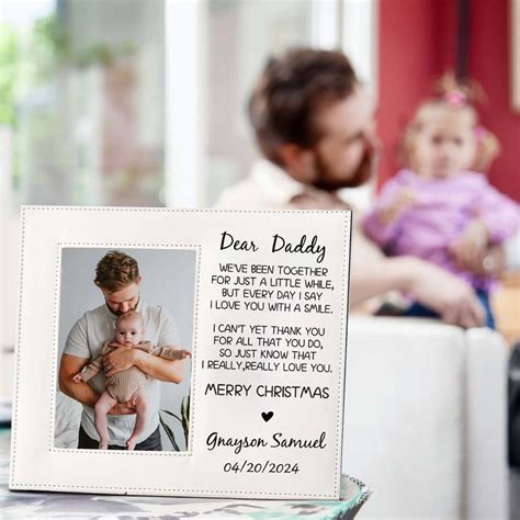 Personalized First Fathers Day Ts Baby And Daddy Picture Frame