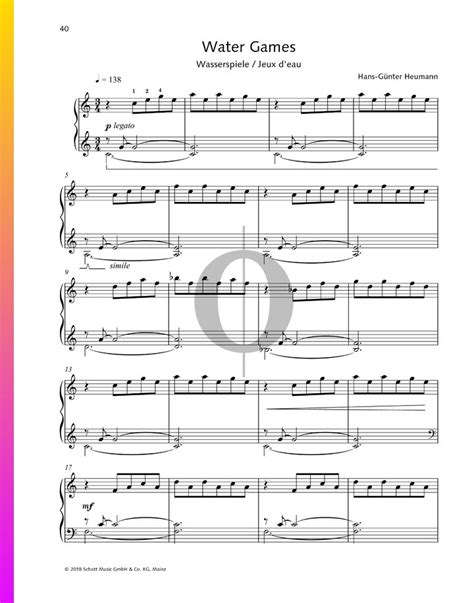 Water Games Hans Günter Heumann Piano Sheet Music Oktav