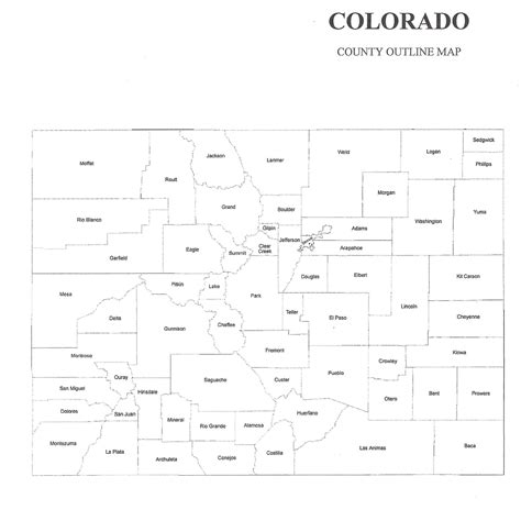 Colorado County Map – Jigsaw-Genealogy