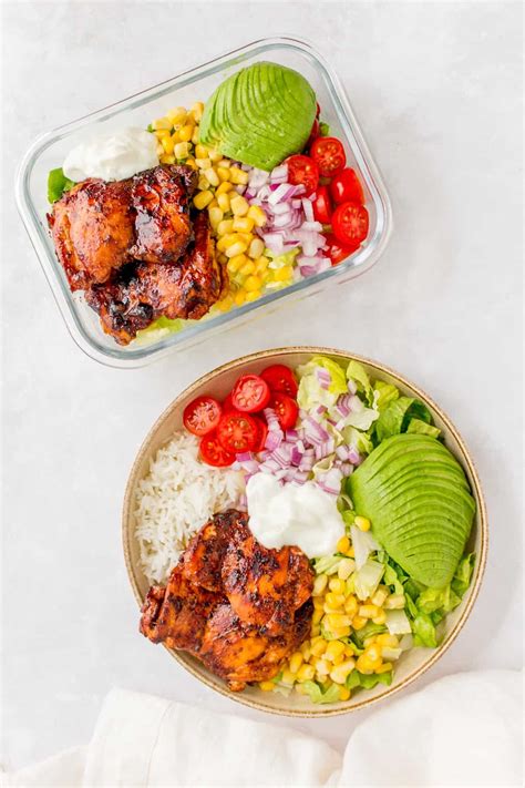 Honey Chipotle Chicken Salad Bowl Meal Prep Friendly