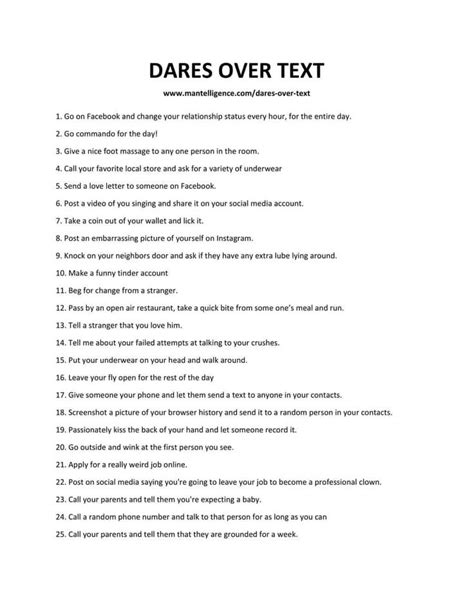 Dares Over Text The One List You Need For Exciting Fun In