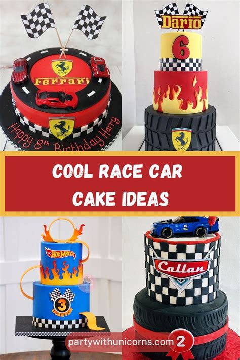 16 Cool Race Car Party Cake Ideas - Party with Unicorns