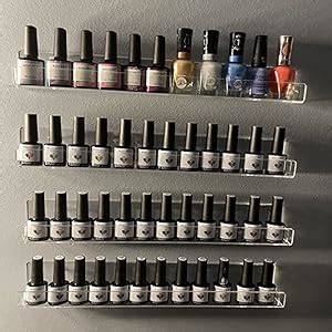 Amazon NIUBEE 6 Pack Nail Polish Rack Wall Mounted Shelf With