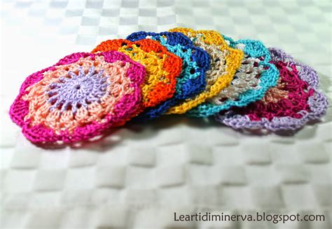 Maryj Handmade Sottobicchieri All Uncinetto Crochet Coasters Free