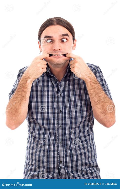 Man Making Funny Faces Stock Image Image Of Faces Face