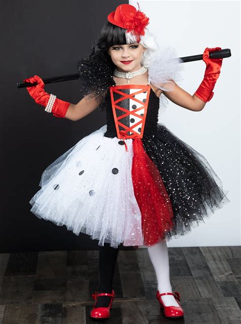 Girls Dalmatian Inspired Villain Tutu Costume Dress - How Can This