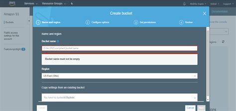 AWS Creating An S3 Bucket Javatpoint