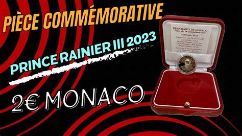 Pi Ce Euros Comm Morative Monaco Centenaire Du Prince Rainier Iii