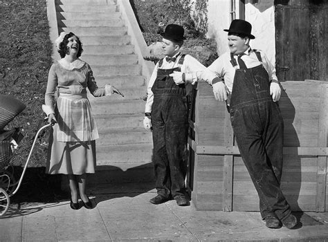 Lilyan Irene Stan Laurel And Oliver Hardy In The Music Box 1932 Stan Laurel Motion Picture