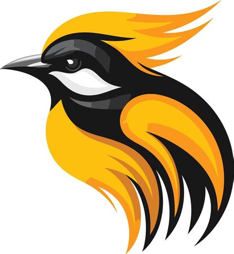 yellow  black bird mascot logo  vector art  vecteezy