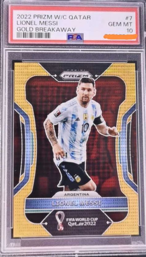 2021 22 Panini World Cup Prizm Lionel Messi 世界杯 阿根廷 梅西 金脉冲 10编 Psa评级十分