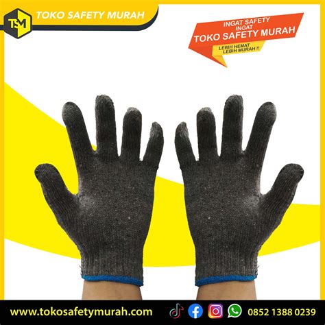 Sarung Tangan Abu Benang Kain Rajut Safety Working Gloves Tukang