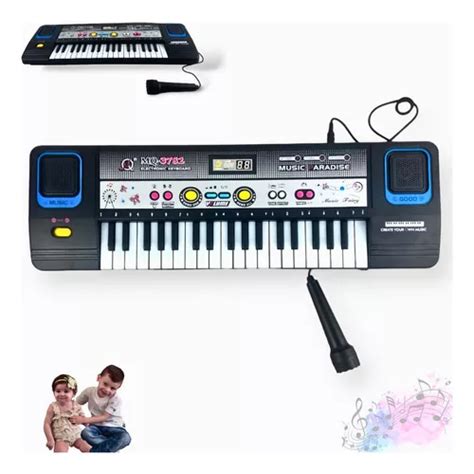 Teclado Eletrico Musical Infantil Microfone 37 Teclas Blink MercadoLivre