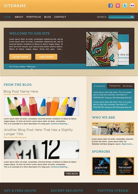 Create Website Layout In Photoshop Step By Step Tutorials