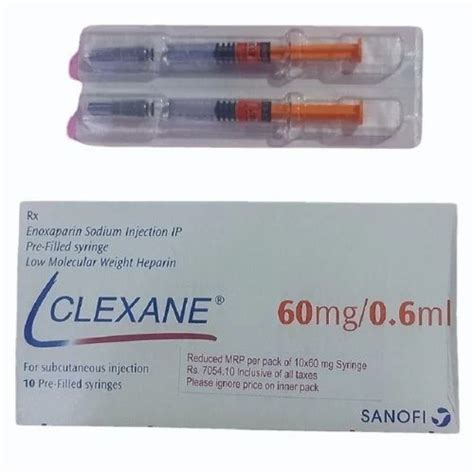 60mg Clexane Enoxaparin Sodium Injection At Rs 340piece Clexane