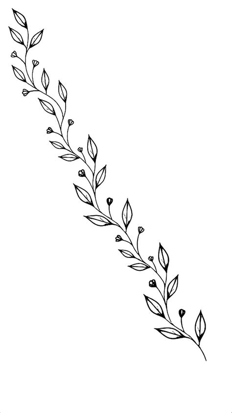 Black And White Leaf Tattoo Design