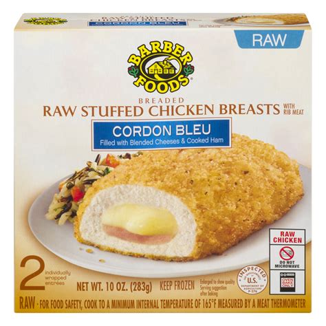 Save On Barber Foods Stuffed Chicken Breasts Cordon Bleu Raw Frozen 2 Ct Order Online Delivery