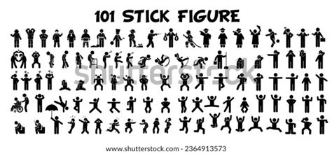 101 Stick Figure Set Pictogram Stickman Stock Vector Royalty Free 2364913573 Shutterstock