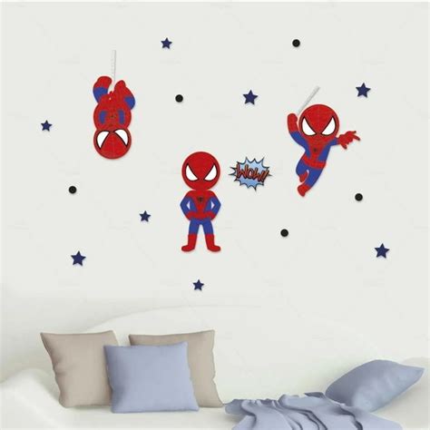 Super Her I Homem Aranha Kit Adesivos Decorativos Parede No Elo