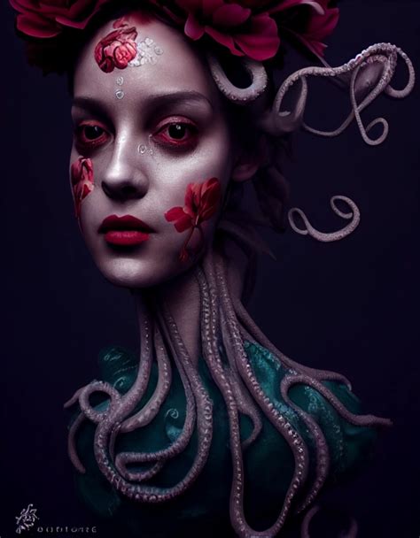 Albino Medusa Realistic Creative Conceptual Art Midjourney OpenArt