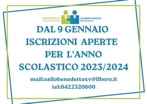 Dal 09 GEN 2023 Iscrizioni Aperte Per L Anno Scolastico 2023 2024