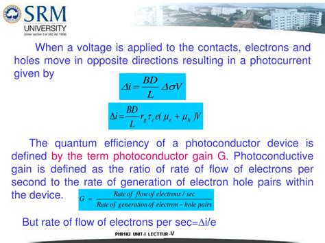 Ppt Lecture 5 Contents Photoconducting Materials Construction Of Photoconducting Powerpoint