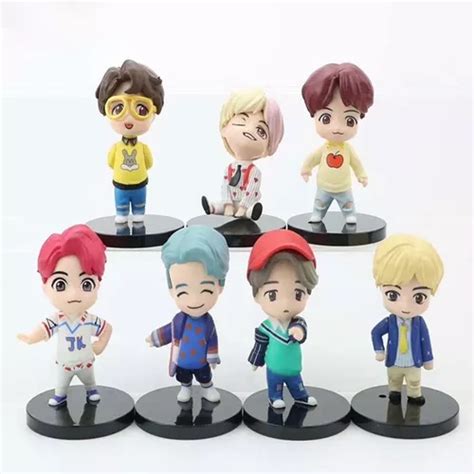 Set De 7 Figuras Miembros Bts Kpop K pop Grupo De Colección en venta en