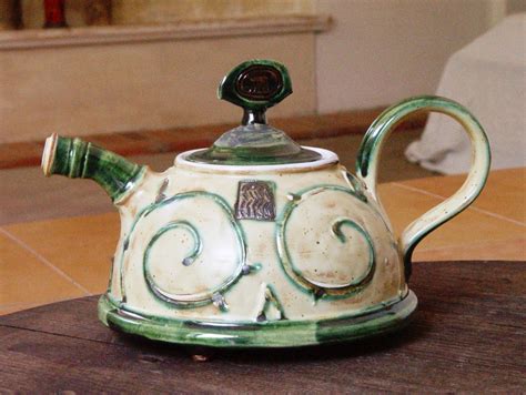 Ceramic Tea Pot Pottery Teapot Colorful Handmade Tea Pot Hand