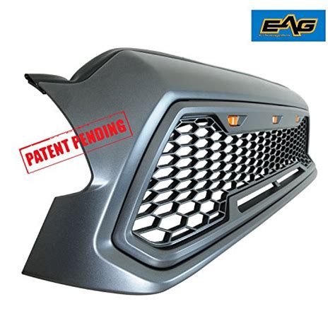 Eag Replacement Upper Abs Grille Front Grill With Amber Led Lights