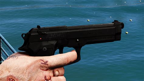 Retextured Beretta M9 W Markings GTA5 Mods