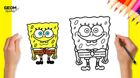 COMO DESENHAR O BOB ESPONJA PASSO A PASSO HOW TO DRAW SPONGEBOB STEP