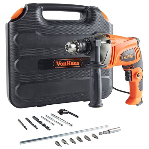 Vonhaus Corded Hammer Impact Drill With Accessories For Volts