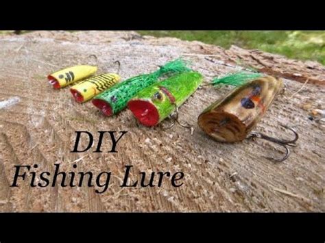 Homemade Wooden Top Water Fishing Lure Popper YouTube