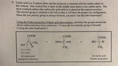 Solved Using The Fisher Projection Of Lactic Acid Shown Chegg