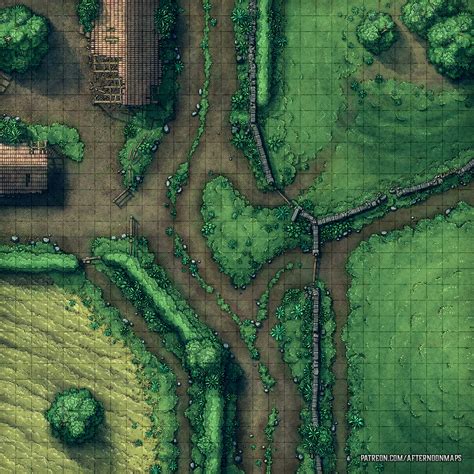 The Farm Road Battle Map 30x30 R Battlemaps