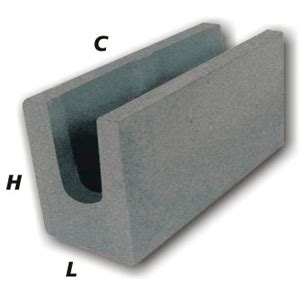 CANALETA CONCRETO ESTRUTURAL 14 X 19 X 39 CM CLASSE B 4 5 MPA JC