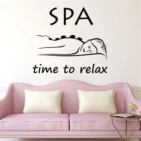 Vinilo Adhesivo De Pared Con Frase Time To Relax Para Mujer Calcoman A