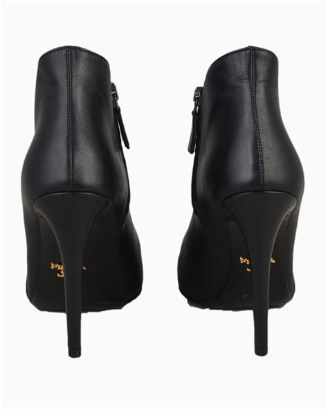 Bota Prada Original Ankle Boots Stilleto Preta Feminina