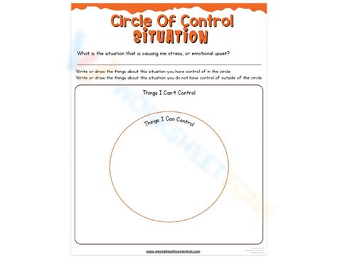 Free Printable Circle Of Control Worksheet Collection