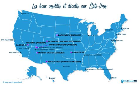 Lieux Visiter Aux Tats Unis O Aller Que Faire Carte