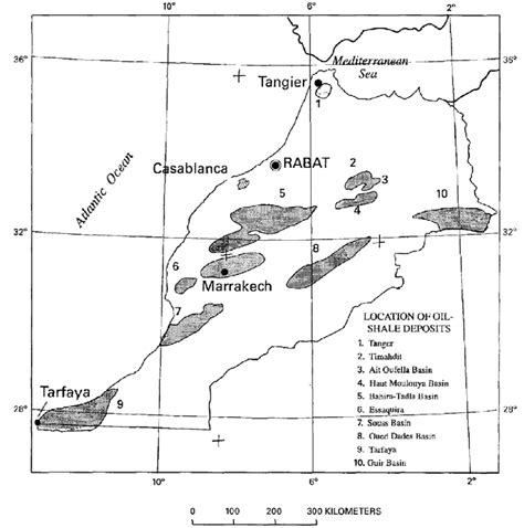 Locations Of Oil Shale Deposits In Morocco From Bouchta 17 Fig 1