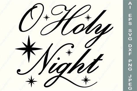 Christian Christmas O Holy Night Graphic By Anastasiyaartdesign