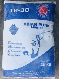 Jual Semen Mortar Acian Putih Tr Tiga Roda Kg Indonesia Shopee