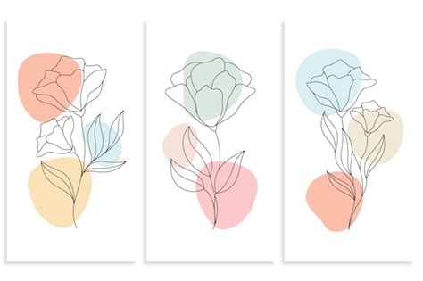 Premium Vector Minimalist One Line Drawing Flower Illustration In