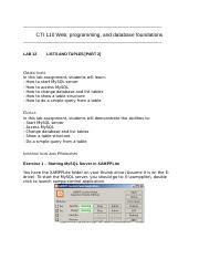 CTI110 Lab12 Docx CTI 110 Web Programming And Database Foundations