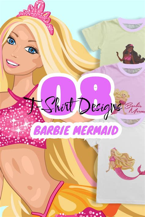 Barbie Mermaid Svg T Shirt Designs Bundle Masterbundles