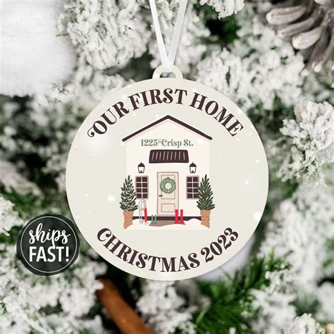 Our First Home Christmas Ornament Personalized New Home Ornament Custom