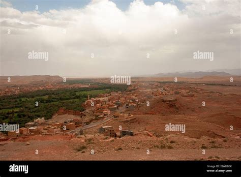 Sahara Desert Oasis and Landscape Photographed in Morocco Stock Photo ...