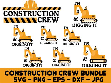 Construction Crew Svg Bundle Construction Svg Birthday Bundle Svg